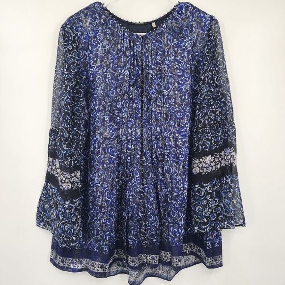 Elie Tahari Women's Silk Blend Blouse Size Large - Picture 5 of 7